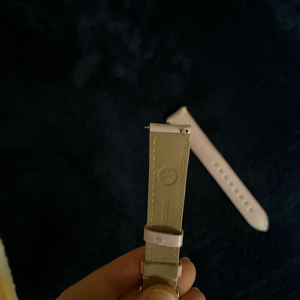 NEW! Michele Watch Light Pink Leather Watch Strap - Picture 2 of 4